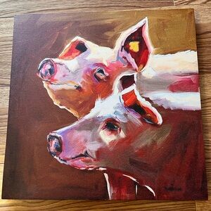 Canvas Pig Print